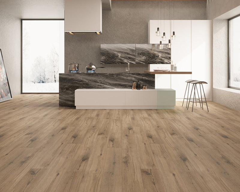 Brisa SPC Embossed 9"x60" Vinyl Flooring 7mm - Walnut Spirit