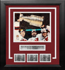 Martin Brodeur, Ken Daneyko, Patrik Elias New Jersey Devils 8x10 Framed Hockey Photo with Engraved Autographs by Dynasty Sports & Framing