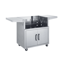Broilmaster 34" Stainless Steel Cart with 2 Doors and 2 Fold-Down Side Shelves