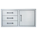 Broilmaster 42" Stainless Steel Horizontal Single Door with Triple Drawer- Built-In
