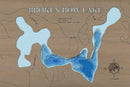 Broken Bow Lake in Vilas County, Wisconsin by Horn Dog Maps