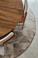 BROKEN ROUND - Patchwork Cowhide Rug