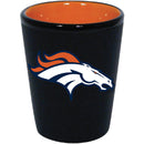 Denver Broncos Matte Black/Inner Color Shot Glass by Dynasty Sports & Framing