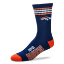 Denver Broncos Men's 4 Stripe Deuce Socks by Dynasty Sports & Framing