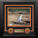 Brooks Robinson Batting Action Baltimore Orioles Autographed 8" x 10" Framed Baseball Photo by Dynasty Sports & Framing