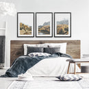 Brown Autumn Scenery. 3 Piece Mountain Lake, Forest Wall Art by Wall Art Set