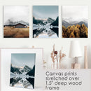3 Piece Autumn Mountain, Forest, Lake Wall Art. Nordic Photo by Wall Art Set
