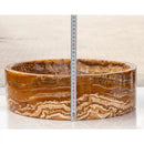 Brown Onyx Vessel Sink Polished 16x 6 Inch Natural Stone Bathroom Fixture