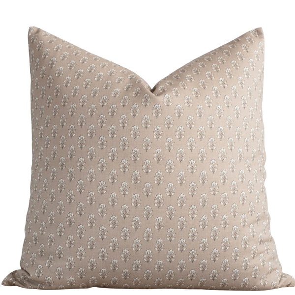 Simone Brown Floral Pillow Cover