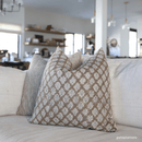 Liora Floral Block Printed Pillow Cover | Brown