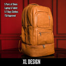 Brown Leather Patented Carry-on Bag (XL Design) (Only 300 Made)
