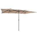 15 Feet Double-Sized Patio Umbrella with Crank Handle and Vented Tops by LJGDeals