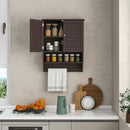2-Doors Bathroom Wall-Mounted Medicine Cabinet with Towel Bar by LJGDeals