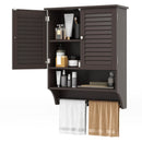 2-Doors Bathroom Wall-Mounted Medicine Cabinet with Towel Bar by LJGDeals