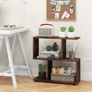 24 Inch 3-Tier Geometric Bookshelf with Thick Foot Pads