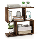 24 Inch 3-Tier Geometric Bookshelf with Thick Foot Pads