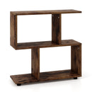 24 Inch 3-Tier Geometric Bookshelf with Thick Foot Pads