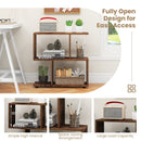 24 Inch 3-Tier Geometric Bookshelf with Thick Foot Pads