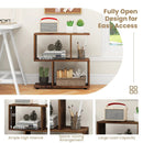 24 Inch 3-Tier Geometric Bookshelf with Thick Foot Pads by LJGDeals