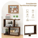 24 Inch 3-Tier Geometric Bookshelf with Thick Foot Pads
