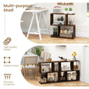 24 Inch 3-Tier Geometric Bookshelf with Thick Foot Pads