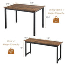 3 Pieces Dining Table Set with 2 Benches for Dining Room Kitchen Bar by LJGDeals