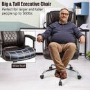 Height Adjustable Big and Tall Office Chair Computer Desk Chair with Metal Base-Brown