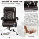 Height Adjustable Big and Tall Office Chair Computer Desk Chair with Metal Base by LJGDeals