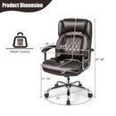 Height Adjustable Big and Tall Office Chair Computer Desk Chair with Metal Base by LJGDeals
