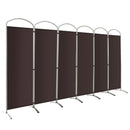 6 Feet 6-Panels Freestanding Folding Privacy Screen-White