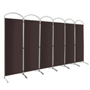 6 Feet 6-Panels Freestanding Folding Privacy Screen-White by LJGDeals