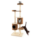 6-Tier Wooden Cat Tree with 2 Removeable Condos Platforms and Perch by LJGDeals