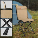 All weather Outdoor Foldable 360 Degree Swivel Chair with Iron Frame by LJGDeals