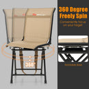 All weather Outdoor Foldable 360 Degree Swivel Chair with Iron Frame by LJGDeals