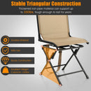 All weather Outdoor Foldable 360 Degree Swivel Chair with Iron Frame by LJGDeals