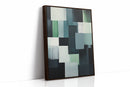 Forest Fade – Geometric Brushstroke Abstract Art Print