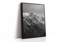 Monochrome Majesty – Black & White Alpine Mountain Print