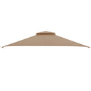 10 x 12 Feet Gazebo Replacement Top with Air Vent and Drainage Holes-Beige by DirectDeals