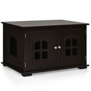 Large Wooden Cat Litter Box Enclosure Hidden Cat Washroom with Divider by LJGDeals