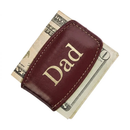Brown Leather Money Clip by creativegiftsdirect