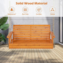 2-Person Wooden Porch Swing with Hanging Chains for Garden Yard by LJGDeals