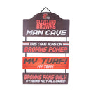 Cleveland Browns Wooden Man Cave Dangle Sign by Dynasty Sports & Framing