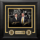 Jack Edwards & Andy Brickley Boston Bruins Autographed 8" x 10" Framed Collage Hockey Photo by Dynasty Sports & Framing