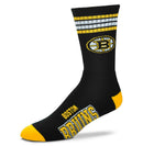 Boston Bruins 4 Stripe Deuce Socks - Youth by Dynasty Sports & Framing