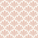 Brushstroke Scallops Wallpaper - Modern Botanical Pattern in Soft Neutrals