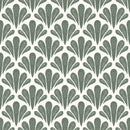 Brushstroke Scallops Wallpaper - Modern Botanical Pattern in Soft Neutrals