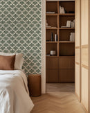 Brushstroke Scallops Wallpaper - Modern Botanical Pattern in Soft Neutrals
