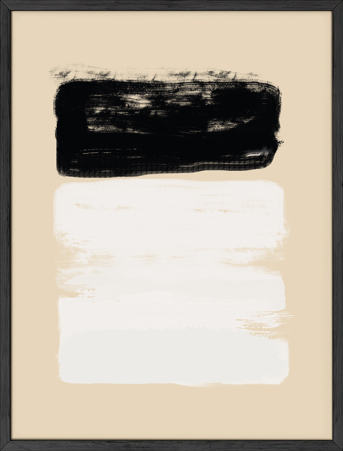 Black beige brushstrokes