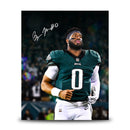 Bryce Huff Philadelphia Eagles Autographed 16" x 20" Blackout Football Photo by Dynasty Sports & Framing