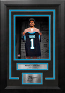 Bryce Young Carolina Panthers 8" x 10" Framed Draft Football Photo with Engraved Autograph by Dynasty Sports & Framing